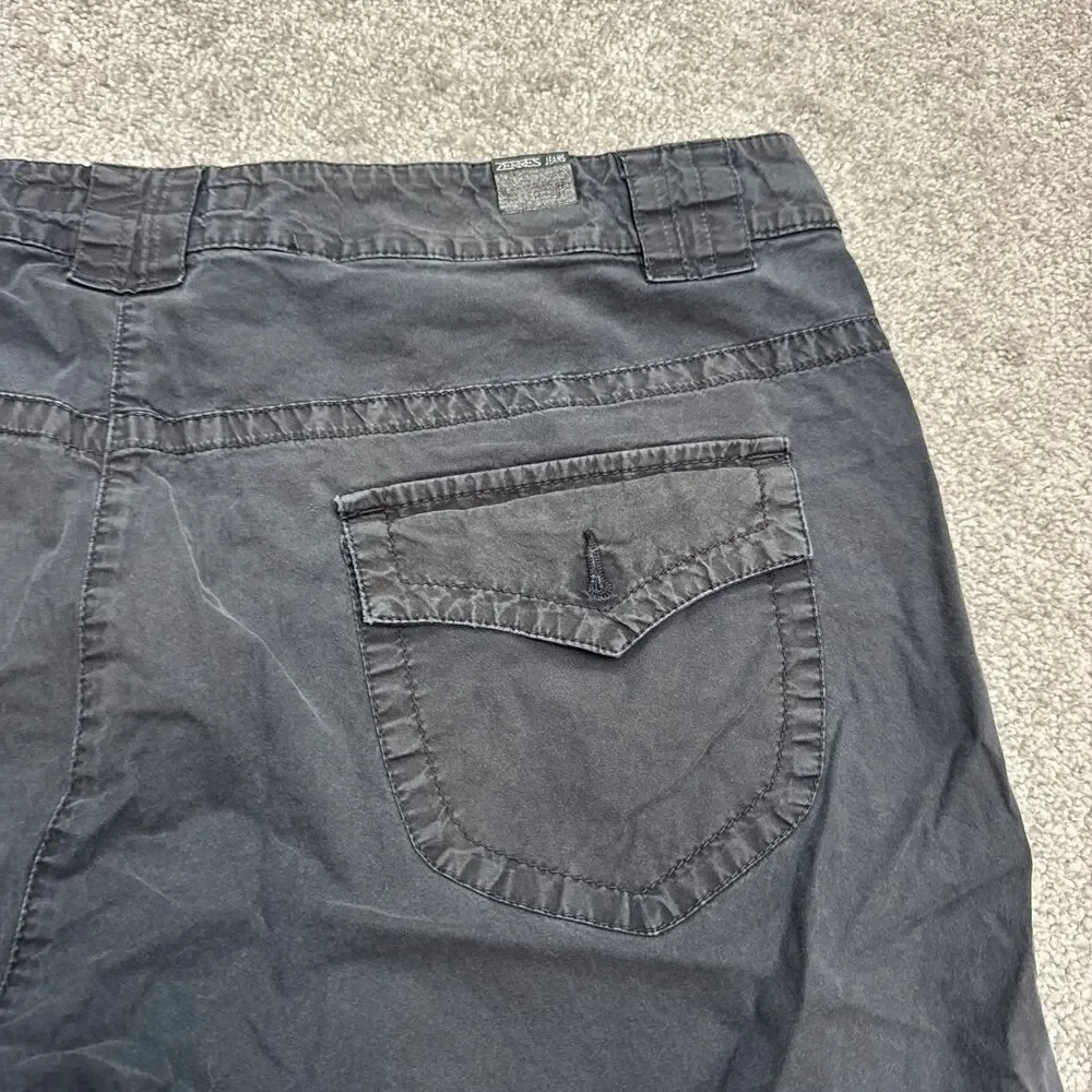 Zerres Outdoor Cargo Shorts Mens 48 Normal Faded Black Cotton Casual Camping